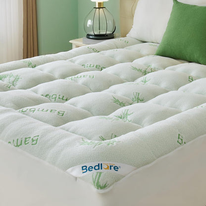🍃 Thicken Bedding Fitted Sheet, Fluffy Pillow Top Pad,Cooling Comfortable Mattress Cover